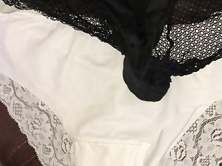Masturbácia Frotting with a friend with our wifes panties knickers