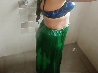 인도 Indian Stepmom, Bathroom Sex